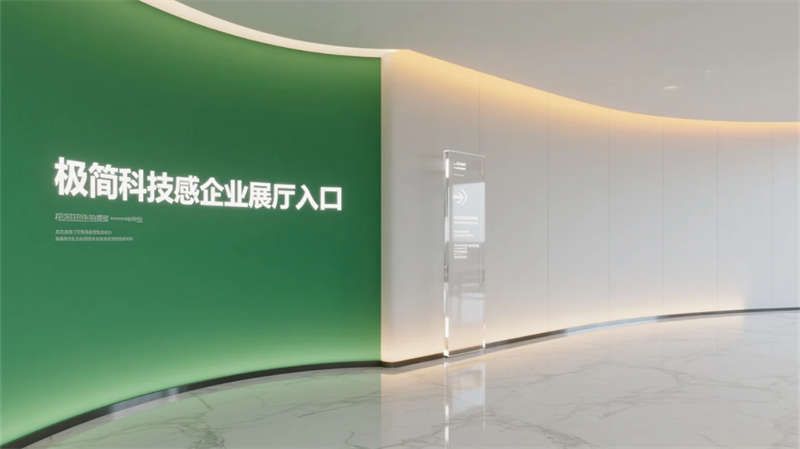 科技綠洲，合肥創新企業辦公樓展廳設計效果圖